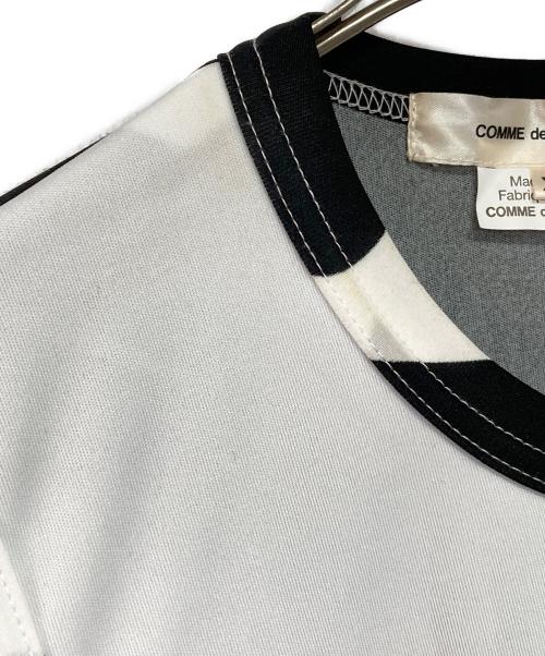 COMME des GARCONS（コムデギャルソン）COMME des GARCONS (コムデギャルソン) 22SSチュールレイヤード ノースリーブ フローラル ドレス ホワイト×ブラック サイズ:XSの古着・服飾アイテム