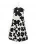 COMME des GARCONS (コムデギャルソン) 22SSチュールレイヤード ノースリーブ フローラル ドレス ホワイト×ブラック サイズ:XS：24000円
