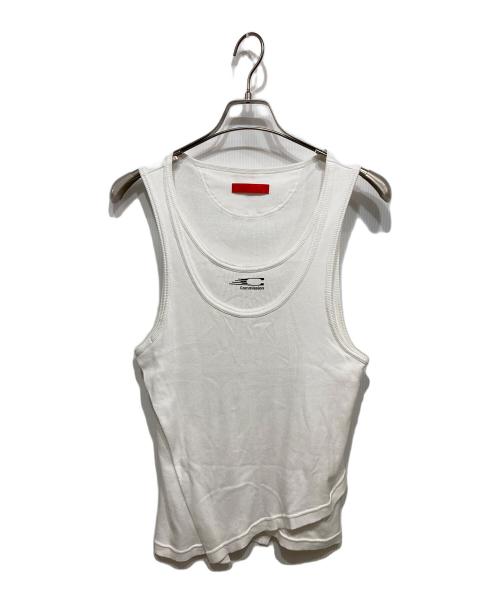 COMMISSION（コミッション）COMMISSION (コミッション) 23SSレイヤードタンクトップ ホワイト サイズ:Mの古着・服飾アイテム