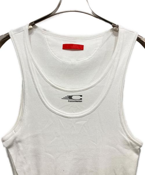 COMMISSION（コミッション）COMMISSION (コミッション) 23SSレイヤードタンクトップ ホワイト サイズ:Mの古着・服飾アイテム