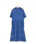 Jane Marple Dans Le Salon (ジェーンマープルネザーランドル サロン) Ploka dots shirring dress/Ploka dots シャーリングドレス ブルー サイズ:M：15000円
