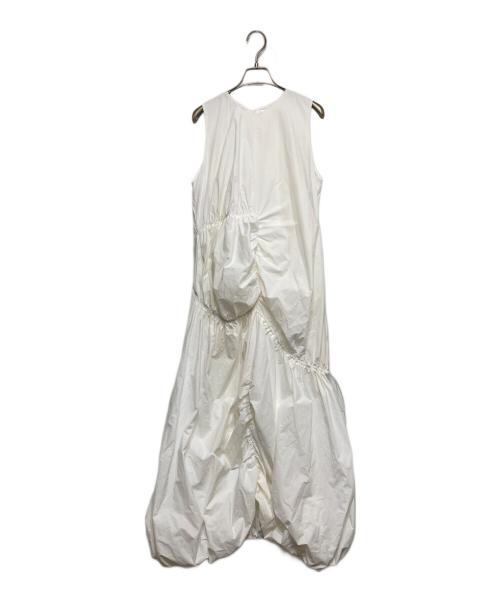 emmi（エミ）emmi (エミ) ナイロンギャザーボリュームワンピース ホワイト サイズ:1の古着・服飾アイテム
