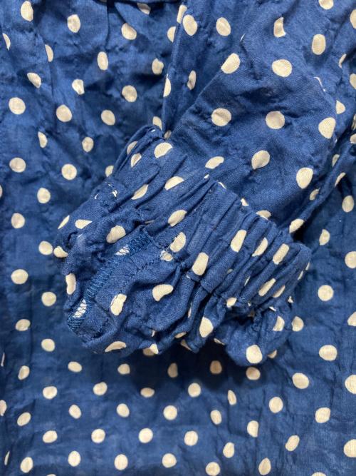 Jane Marple Dans Le Salon（ジェーンマープルネザーランドル サロン）Jane Marple Dans Le Salon (ジェーンマープルネザーランドル サロン) ドットブラウス ブルー サイズ:Mの古着・服飾アイテム