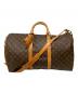 LOUIS VUITTON（ルイ ヴィトン）の古着「キーポル・バンドリエール50　ボストンバッグ」｜ブラウン
