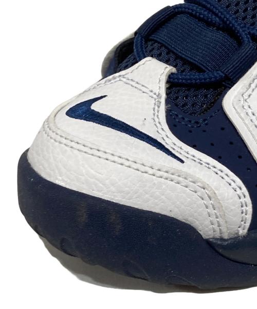 NIKE（ナイキ）NIKE (ナイキ) AIR MORE UPTEMPO (GS) WHITE/MIDNIGHT NAVY-METALLIC GOLD ミッドカットスニーカー ネイビー サイズ:23.0の古着・服飾アイテム