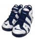 NIKE（ナイキ）の古着「AIR MORE UPTEMPO (GS) WHITE/MIDNIGHT NAVY-METALLIC GOLD ミッドカットスニーカー」｜ネイビー