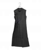 UNITED TOKYOユナイテッドトーキョー）の古着「アシメクロスレイヤードワンピース」｜ブラック