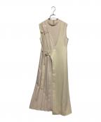 UNITED TOKYOユナイテッドトーキョー）の古着「アシメクロスレイヤードワンピース」｜ベージュ