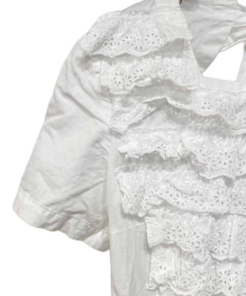 COMME des GARCONS GIRL（コムデギャルソンガール）COMME des GARCONS GIRL (コムデギャルソンガール) エプロンレースワンピース ホワイト サイズ:XSの古着・服飾アイテム