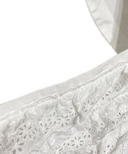 COMME des GARCONS GIRL（コムデギャルソンガール）COMME des GARCONS GIRL (コムデギャルソンガール) エプロンレースワンピース ホワイト サイズ:XSの古着・服飾アイテム