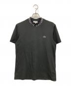 LACOSTEラコステ）の古着「ウルトラライトピケロゴネックTシャツ」｜ブラック