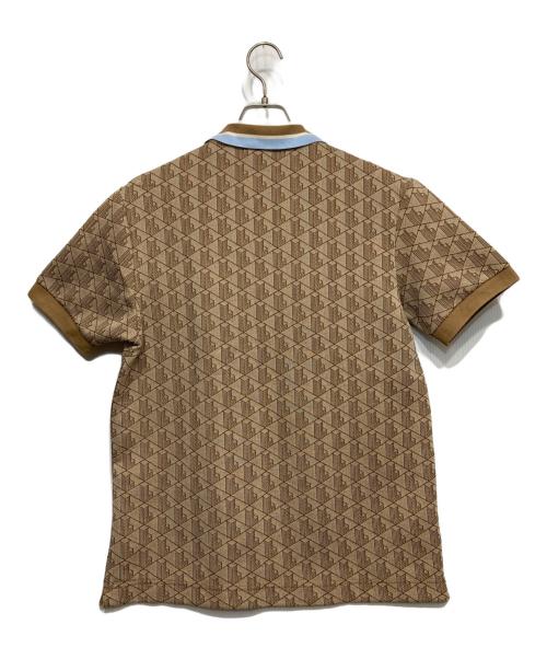 LACOSTE（ラコステ）LACOSTE (ラコステ) モノグラムジャカードポロシャツ ブラウン サイズ:US Mの古着・服飾アイテム