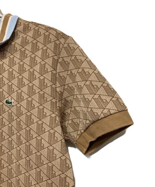 LACOSTE（ラコステ）LACOSTE (ラコステ) モノグラムジャカードポロシャツ ブラウン サイズ:US Mの古着・服飾アイテム