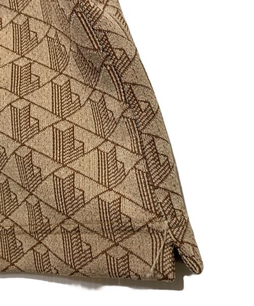 LACOSTE（ラコステ）LACOSTE (ラコステ) モノグラムジャカードポロシャツ ブラウン サイズ:US Mの古着・服飾アイテム