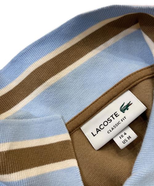 LACOSTE（ラコステ）LACOSTE (ラコステ) モノグラムジャカードポロシャツ ブラウン サイズ:US Mの古着・服飾アイテム