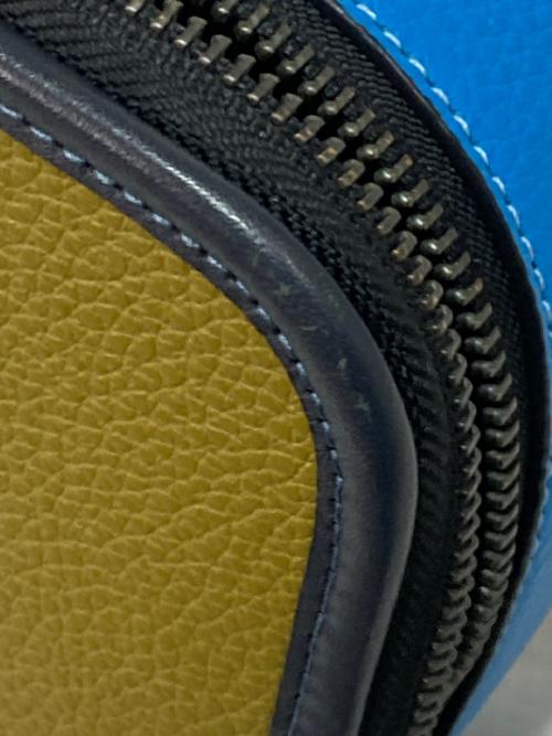 COACH（コーチ）COACH (コーチ) ワイアット ベルト バッグ・カラーブロック ブルー×イエローの古着・服飾アイテム