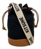 maison kitsuneメゾンキツネ）の古着「CONTOUR FOX BUCKET BAG」｜ブラック