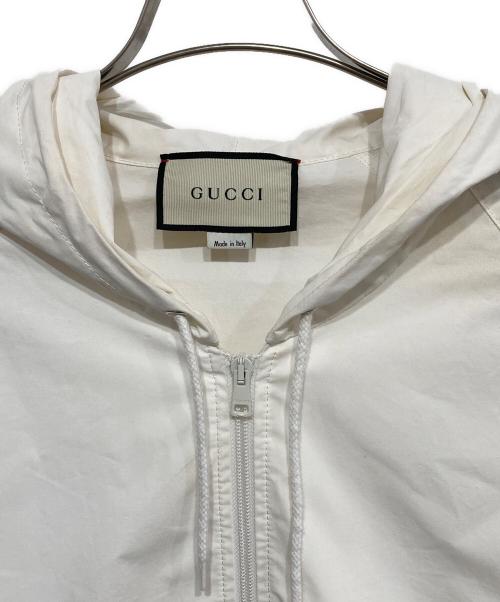 GUCCI（グッチ）GUCCI (グッチ) シェリーラインコットンキャンバスウィンドブレーカー ホワイト サイズ:48の古着・服飾アイテム