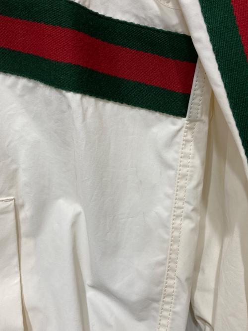 GUCCI（グッチ）GUCCI (グッチ) シェリーラインコットンキャンバスウィンドブレーカー ホワイト サイズ:48の古着・服飾アイテム