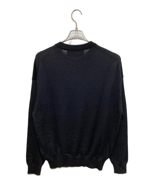 5525gallery（ゴーゴーニーゴーギャラリー）5525gallery (ゴーゴーニーゴーギャラリー) 別注CREWNECK CARDIGAN ブラック サイズ:Mの古着・服飾アイテム