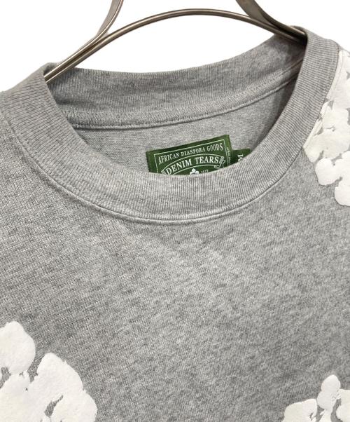 Denim Tears（デニムティアーズ）Denim Tears (デニムティアーズ) ロング スリーブ コットン リース Tシャツ グレー サイズ:Mの古着・服飾アイテム