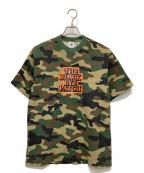 BlackEyePatchブラックアイパッチ）の古着「OG LABEL SAFETY CAMO TEE」｜グリーン