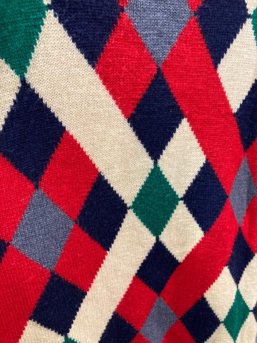 Abercrombie & Fitch（アバクロンビー アンド フィッチ）Abercrombie & Fitch (アバクロンビー アンド フィッチ) ヴィンテージアーガイル柄ニット マルチカラー サイズ:Sの古着・服飾アイテム