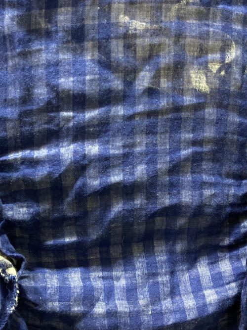 tricot COMME des GARCONS（トリココムデギャルソン）tricot COMME des GARCONS (トリココムデギャルソン) チェックフレンチスリーブワンピース ブルー サイズ:Sの古着・服飾アイテム