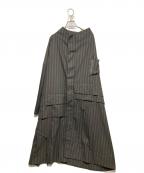 MOYURUモユル）の古着「ワイドシャツワンピース」｜グレー