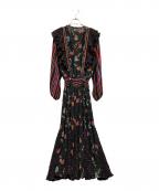 Diane Friesダイアンフレイス）の古着「ヴィンテージ総柄ワンピース」｜ブラック