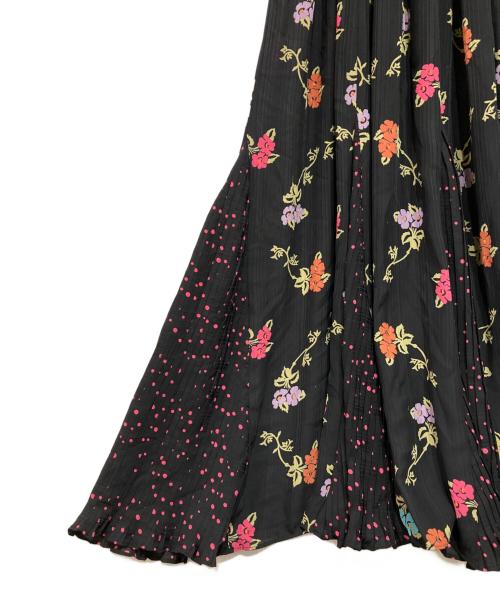 Diane Fries（ダイアンフレイス）Diane Fries (ダイアンフレイス) ヴィンテージ総柄ワンピース ブラック サイズ:記載なしの古着・服飾アイテム