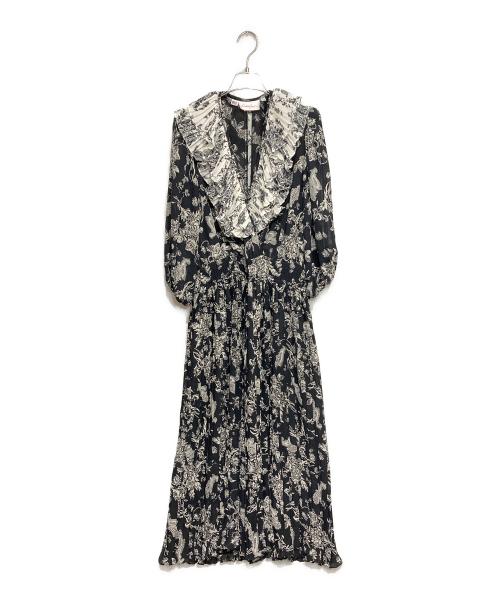 SUSAN FRIES（スーザンフライズ）SUSAN FRIES (スーザンフライズ) ヴィンテージ総柄ワンピース ブラック サイズ:Mの古着・服飾アイテム