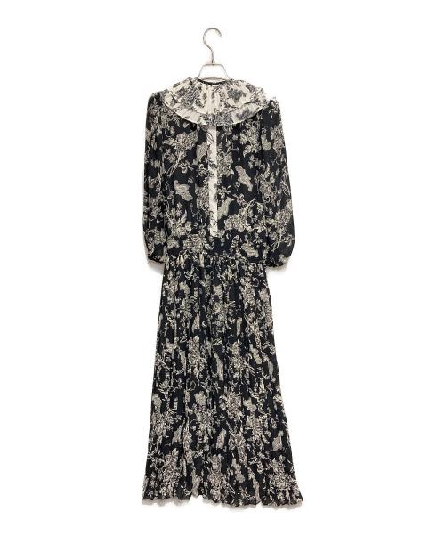 SUSAN FRIES（スーザンフライズ）SUSAN FRIES (スーザンフライズ) ヴィンテージ総柄ワンピース ブラック サイズ:Mの古着・服飾アイテム