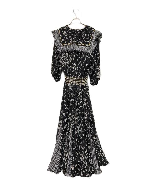 Diane Fries（ダイアンフレイス）Diane Fries (ダイアンフレイス) ヴィンテージ総柄ワンピース ブラック サイズ:FREEの古着・服飾アイテム
