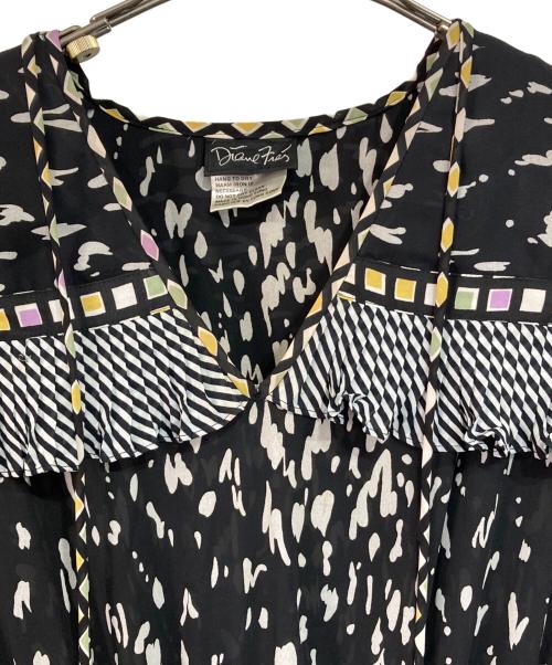 Diane Fries（ダイアンフレイス）Diane Fries (ダイアンフレイス) ヴィンテージ総柄ワンピース ブラック サイズ:FREEの古着・服飾アイテム