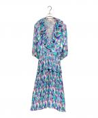 SUSAN FRIESスーザンフライズ）の古着「ヴンテージ総柄ワンピース」｜ブルー