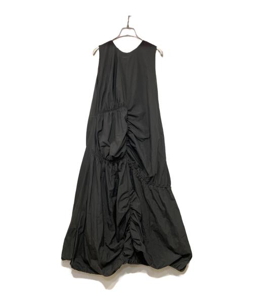 emmi（エミ）emmi (エミ) ナイロンギャザーボリュームワンピース ブラック サイズ:1の古着・服飾アイテム