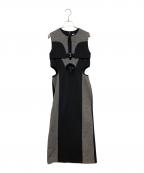 UNITED TOKYOユナイテッドトーキョー）の古着「サイロンツィードロングワンピース」｜ブラック