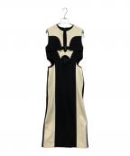 UNITED TOKYOユナイテッドトーキョー）の古着「サイロンツィードロングワンピース」｜アイボリー×ブラック