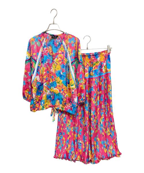 Diane Fries（ダイアンフレイス）Diane Fries (ダイアンフレイス) ヴィンテージ総柄セットアップ ピンク サイズ:記載なしの古着・服飾アイテム