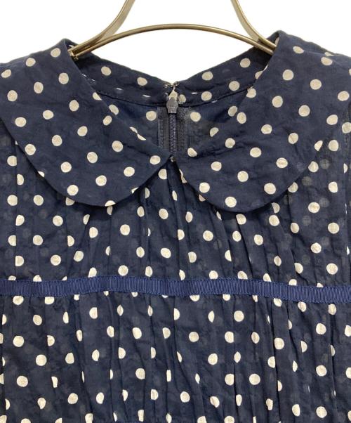 Jane Marple Dans Le Salon（ジェーンマープルネザーランドル サロン）Jane Marple Dans Le Salon (ジェーンマープルネザーランドル サロン) ドットワンピース ネイビー サイズ:Mの古着・服飾アイテム