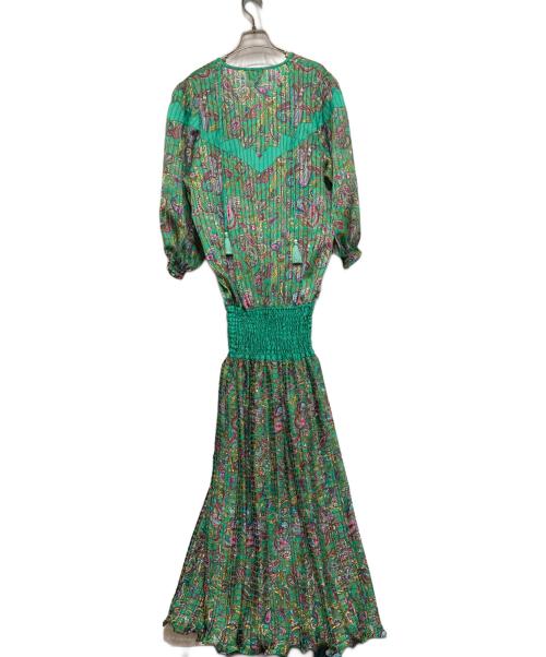 Diane Fries（ダイアンフレイス）Diane Fries (ダイアンフレイス) ヴィンテージ総柄ワンピース グリーン サイズ:記載無しの古着・服飾アイテム
