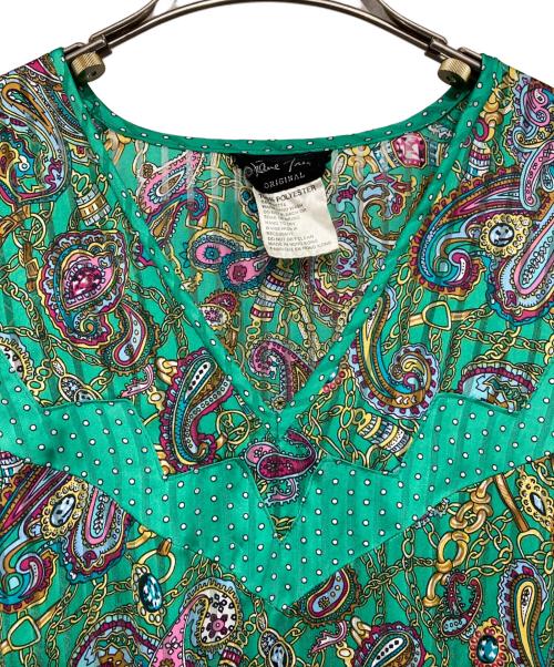 Diane Fries（ダイアンフレイス）Diane Fries (ダイアンフレイス) ヴィンテージ総柄ワンピース グリーン サイズ:記載無しの古着・服飾アイテム