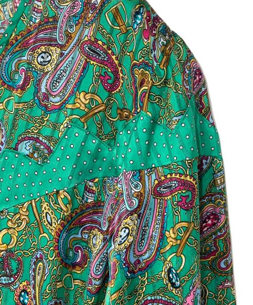 Diane Fries（ダイアンフレイス）Diane Fries (ダイアンフレイス) ヴィンテージ総柄ワンピース グリーン サイズ:記載無しの古着・服飾アイテム