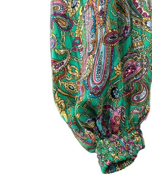 Diane Fries（ダイアンフレイス）Diane Fries (ダイアンフレイス) ヴィンテージ総柄ワンピース グリーン サイズ:記載無しの古着・服飾アイテム