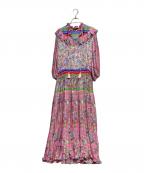 Diane Friesダイアンフレイス）の古着「ヴィンテージ総柄ワンピース」｜ピンク