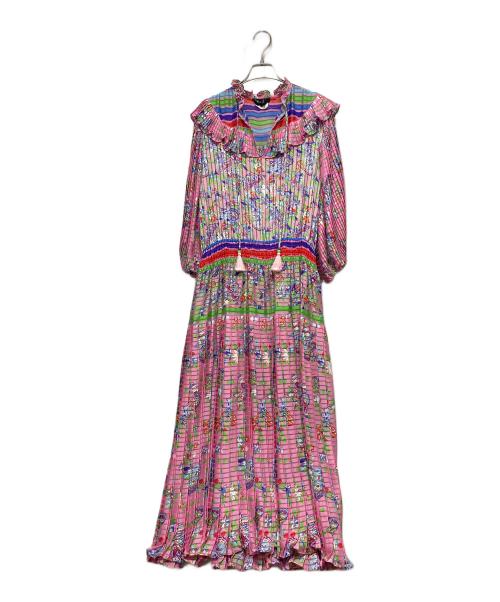 Diane Fries（ダイアンフレイス）Diane Fries (ダイアンフレイス) ヴィンテージ総柄ワンピース ピンク サイズ:FREEの古着・服飾アイテム