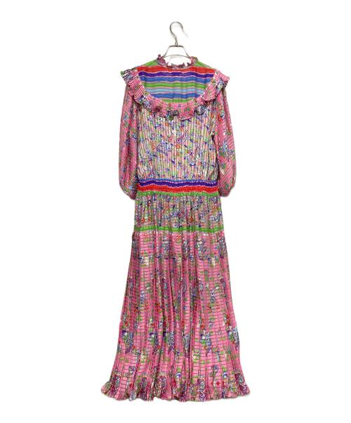 Diane Fries（ダイアンフレイス）Diane Fries (ダイアンフレイス) ヴィンテージ総柄ワンピース ピンク サイズ:FREEの古着・服飾アイテム