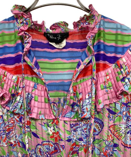 Diane Fries（ダイアンフレイス）Diane Fries (ダイアンフレイス) ヴィンテージ総柄ワンピース ピンク サイズ:FREEの古着・服飾アイテム