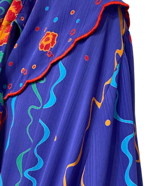 Diane Fries（ダイアンフレイス）Diane Fries (ダイアンフレイス) ヴィンテージ総柄ワンピース ブルー サイズ:FREEの古着・服飾アイテム